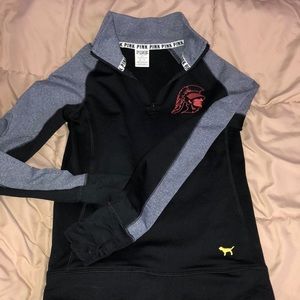 Pink Half Zip USC Hoodie
